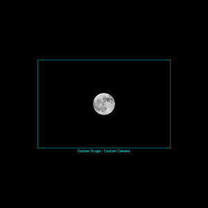 Picture of the Moon as seen with a Canon 80D DSLR zoomed in 8x